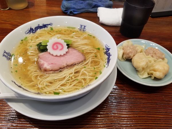 「山椒そば(肉・海老ワンタン 各2個)¥1040」@中華蕎麦にし乃の写真