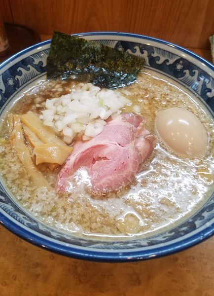 「味玉背脂煮干そば¥900+ハーフ追い玉¥150」@中華そば 児ノ木の写真