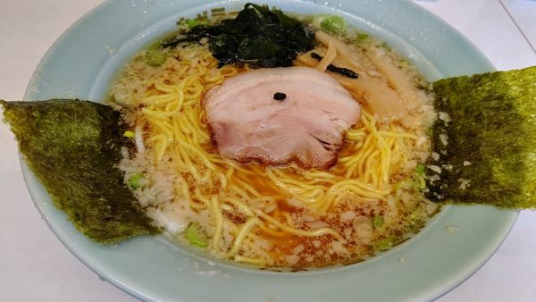 「肉野菜セット(肉野菜、醤油ラーメン、半ライス)750円」@ラーメンショップ 片柳店の写真