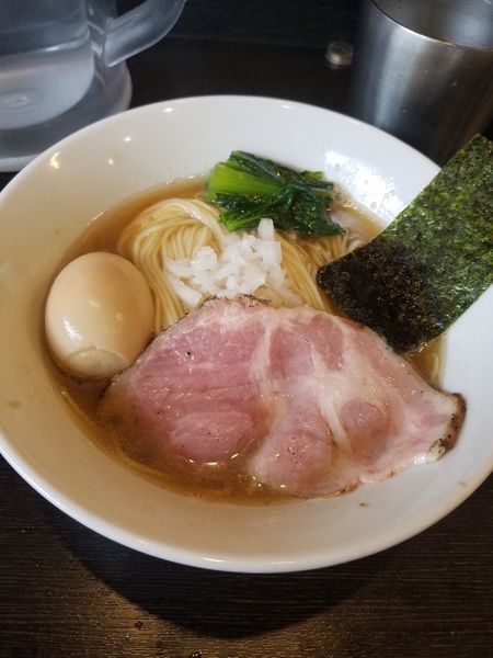 「煮干味玉そば¥900+和え玉¥200」@陽はまたのぼるの写真