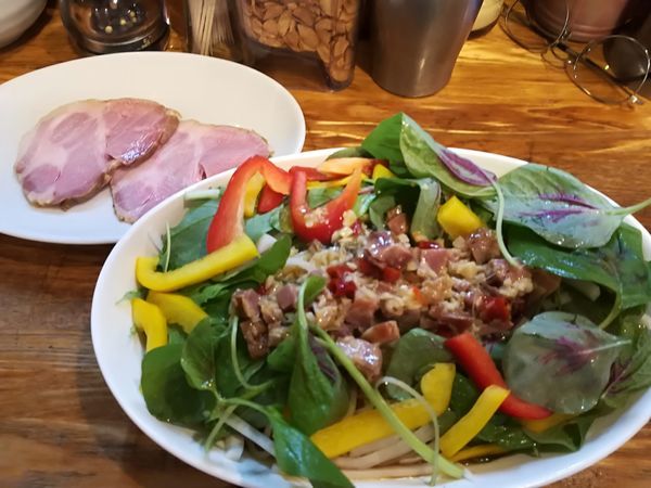 「9/15 冷やしペペロンチーノ900円クーポンでチャーシュー」@麺屋 庄太 六浦本店の写真