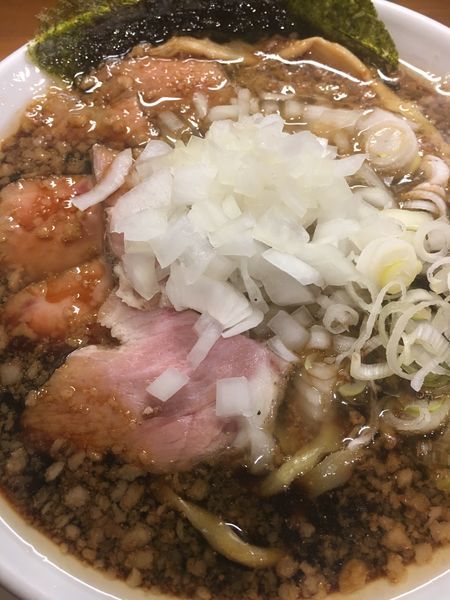 「【限定】煮干ブラック¥850 ミニライス付き」@中華そば ムタヒロ 大阪福島店の写真