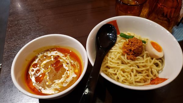 「カレー坦々つけ麺　840円」@麺屋 虎杖 大門浜松町店の写真