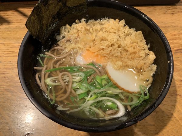 「月見そば 350円」@麺家 京都上がも店の写真