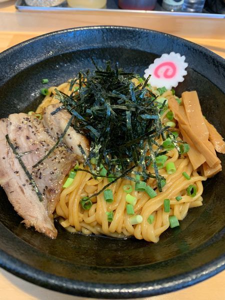 「醤油そば、ライスサービス」@油そば専門店 斬の写真