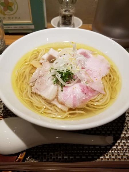 「特製旨味鶏だし(塩)¥1050+もち豚のねぎ塩豚めし¥350」@生粋 花のれんの写真