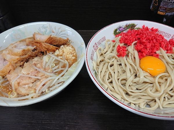 「つけ麺  豚増し 紅生姜」@ラーメン二郎 川越店の写真