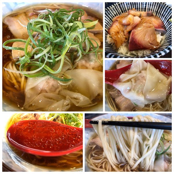 「地鶏わんたん麺800円＋ハマチ丼300円(オープン記念)」@寿製麺よしかわ 保谷店の写真