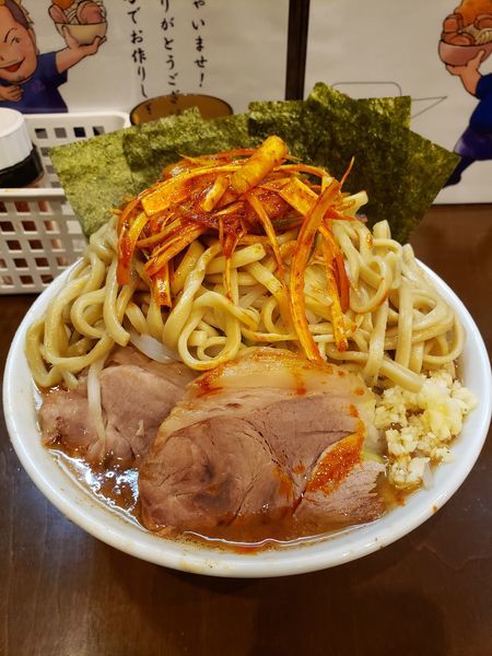 「小ラーメン　海苔　生姜　辛葱」@麺屋 歩夢の写真