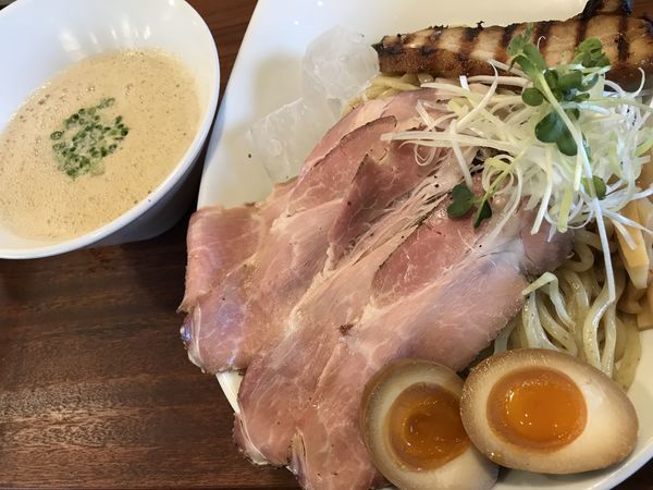 「特製濃熟つけめん(醤油)麺大盛」@麺作赤シャモジ 新潟東店の写真
