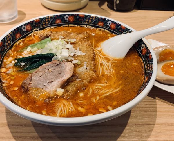 「排骨担々麺（固め・中辛￥1080）」@寿限無担々麺 上野店の写真