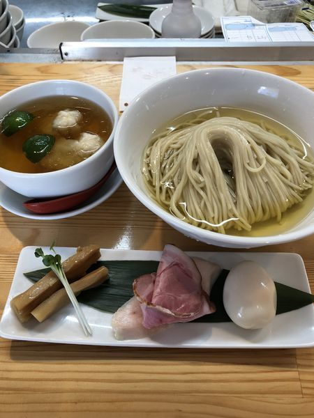 「濃厚清湯白醤油つけ麺¥1,000」@自家製麺 くろ松の写真
