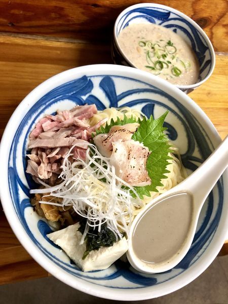 「【限定】豆乳と煮干の坦々つけ麺 赤魚の粕漬け添え￥990」@中華そば よしかわの写真