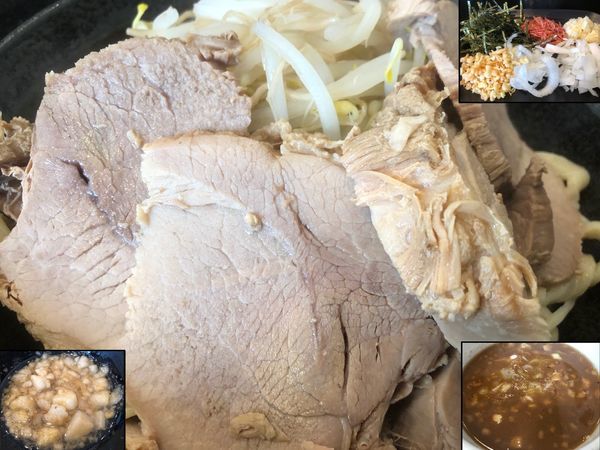 「極どろつけ麺（中）＋豚マシ＋無料トッピング」@つけ麺 どでんの写真