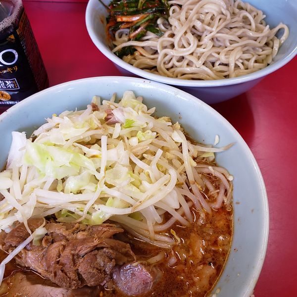 「小ラーメン　つけ麺　辛ニラ」@ラーメン二郎 中山駅前店の写真