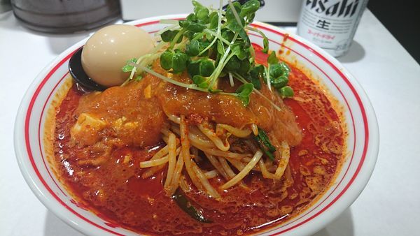 「北極の火山 辛さ2倍 味玉」@蒙古タンメン 中本 錦糸町店の写真