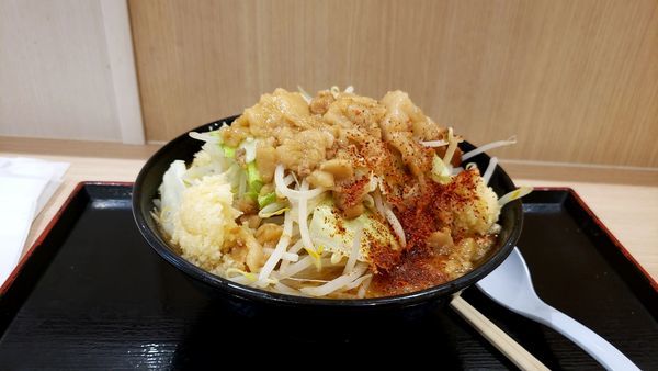 「みそラーメン全マシニンニクアブラ　トリプル❗」@ジャンクガレッジ イオン北戸田店の写真