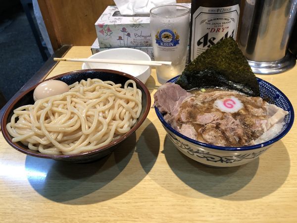 「つけチャーシュー+ビール」@くり山の写真