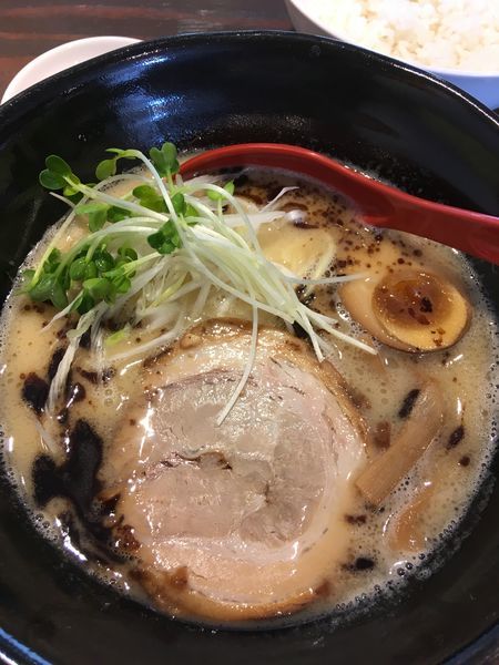 「鶏白湯ラーメンライスセット」@麺処GAKUの写真