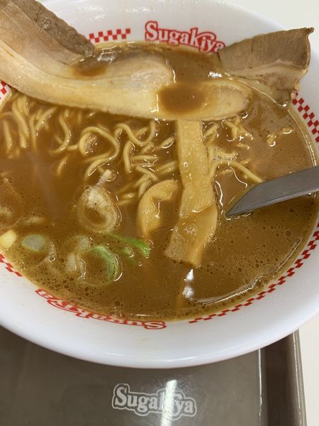 「豚骨醤油ラーメン「肉一文字」」@スガキヤ イオンタウン太閤店の写真