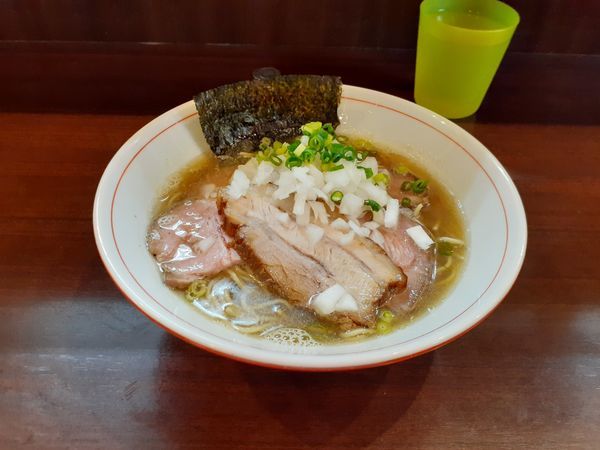 「煮干し蕎麦(塩)＋チャーシュー　和え玉」@零一弐三の写真