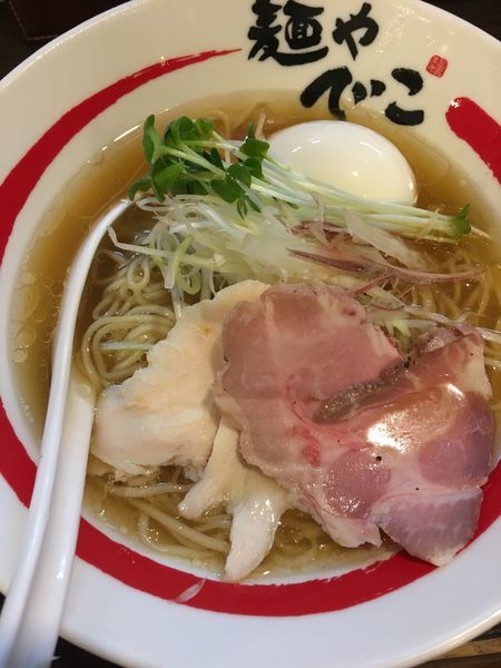 「【限定】和風冷やしラーメン 味玉鯵煮干しと生姜そば」@麺や でこの写真