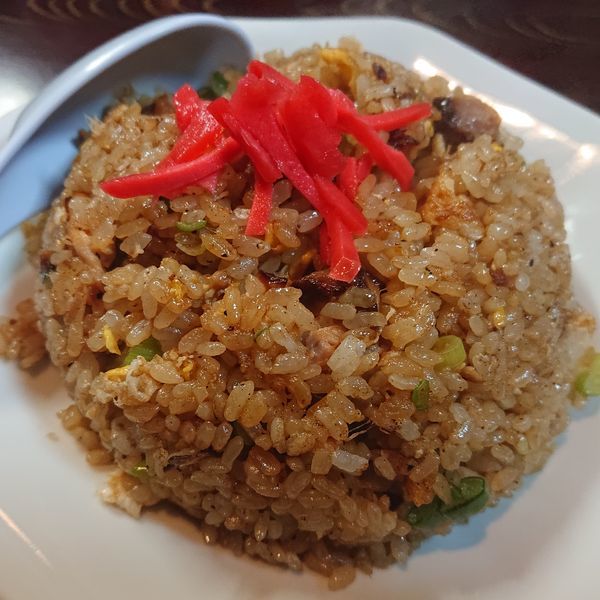 「ありらんチャーシュー900円、チャーハン500円」@らーめん 味覚の写真