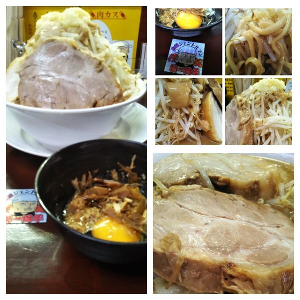 「【1周年限定】ダブルチャーシュー麺（野菜増し大蒜油生姜」@僕との麺の写真