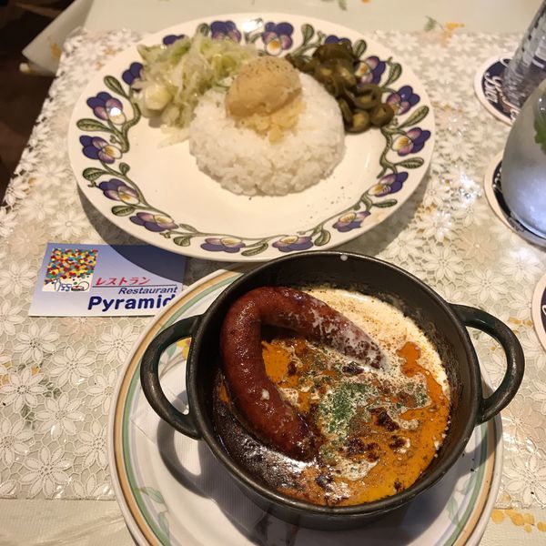 「ゴルゴンゾーラと挽肉のカレー」@ドイツ料理ピラミッドの写真