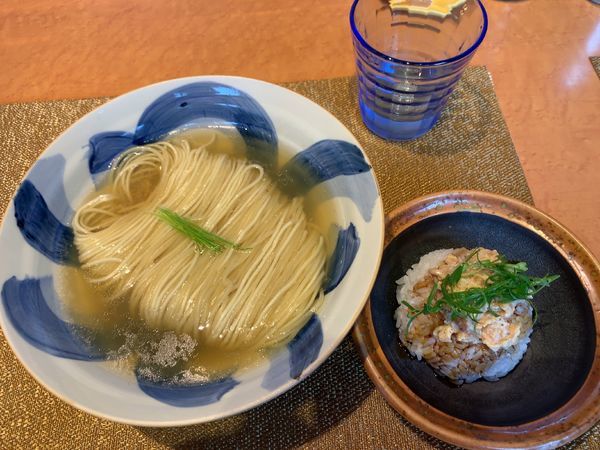 「魚貝清湯塩らーめんセット1000円」@柴崎亭の写真