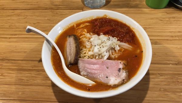 「とまとらーめん¥750、チーズごはん¥200」@カッパ64 福生店の写真