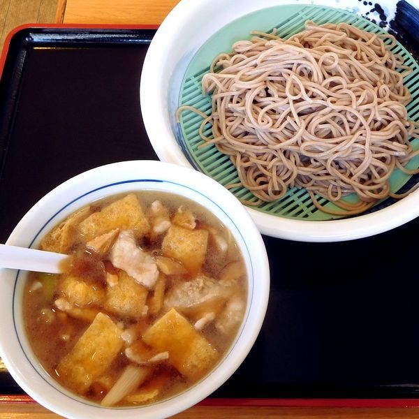 「肉汁そば（650円）パンチ（400円）ビール（中瓶480円）」@山田うどん 相模原中央店の写真
