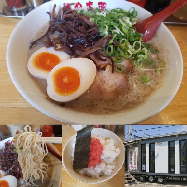 「半熟味玉豚そば¥750+明太ご飯¥250」@麺や 木蓮の写真