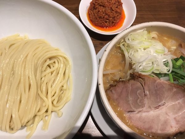 「味噌つけ麺 850円（辛肉ミンチ+100円）」@四代目むじゃきの写真