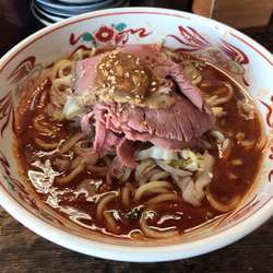 トマトそば ローストビーフのせ