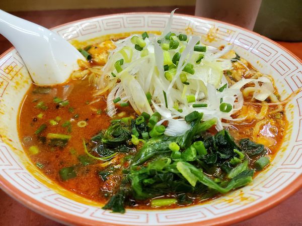 「ミニドラたんたんめん680円辛さドラゴン級」@らーめん ドラごんちの写真