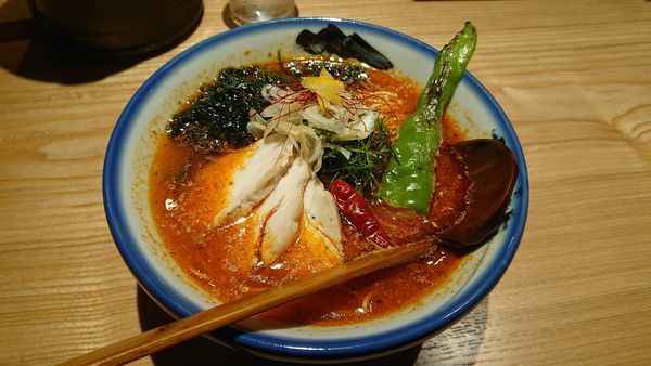 「柚子辛紅らーめん(４丁目)」@AFURI 辛紅 新宿サブナードの写真