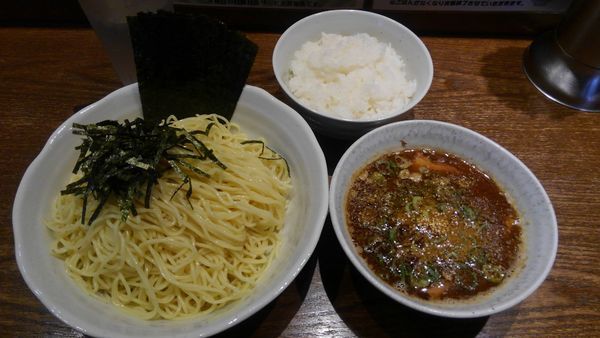 「つけ麺、中、のり増し、ごはん」@中華そば うめやの写真