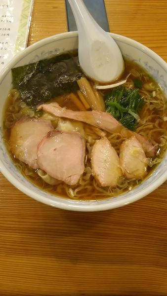 「ワンタン麺」@白河手打中華 賀乃屋の写真