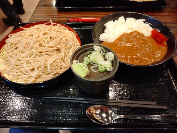 「カレーセット(冷たいそば)700円」@そば三昧 高崎店の写真
