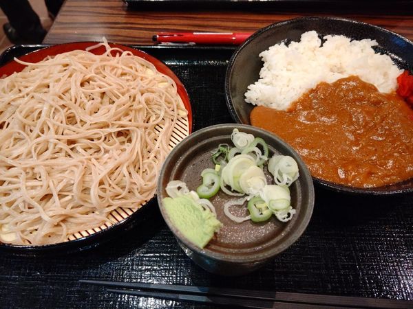 「カレーセット(冷たいそば)700円」@そば三昧 高崎店の写真