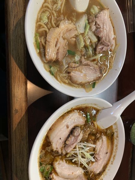 「アリランチャーシューとみそチャーシュー」@らーめん 味覚の写真