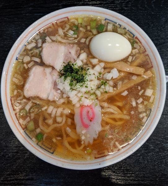 「あごだし中華(こってり)620円＋一日一善たまご10円」@山形 飛魚 亞呉屋 仙台店の写真