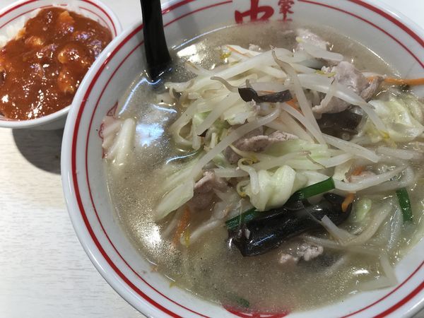 「塩タンメン＋プチマーボー丼」@蒙古タンメン中本 品川店の写真