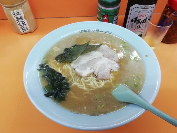 「しょうゆラーメン(中) ¥650　瓶ビール¥500」@ラーメンショップ 湯田店の写真