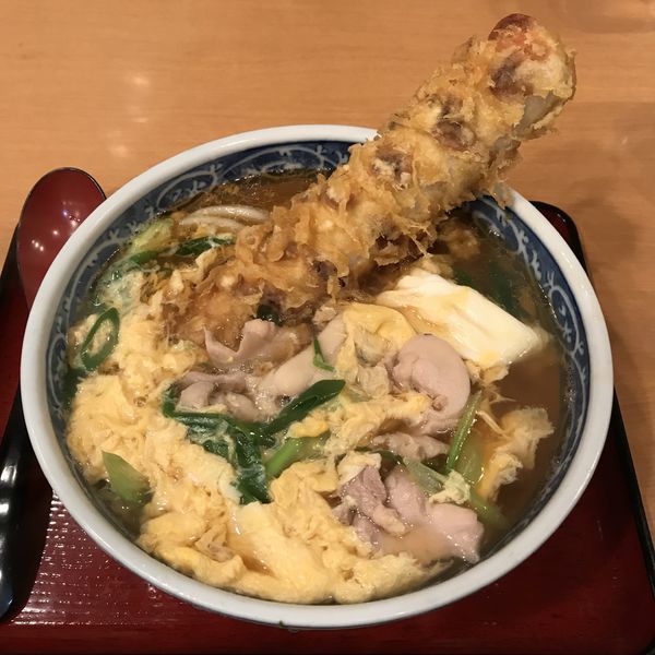 「親子うどん（￥700）＋ちく天（￥200）」@手打ちうどん 吉野の写真