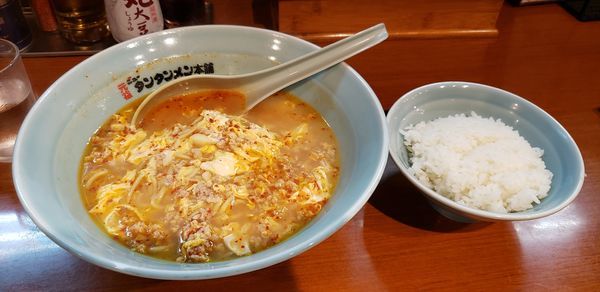 「ランチA　タンタンメン+半ライス」@元祖ニュータンタンメン本舗 蒲田店の写真