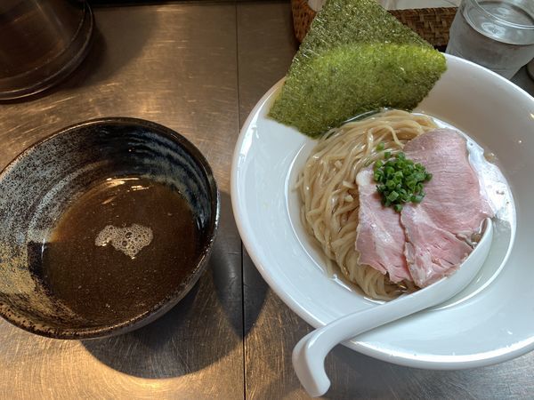 「淡麗煮干昆布水つけ麺1000円」@さんじの写真