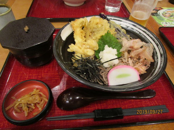 「冷し野菜天ぷらおろしそば定食」@杵屋 西友福生店の写真
