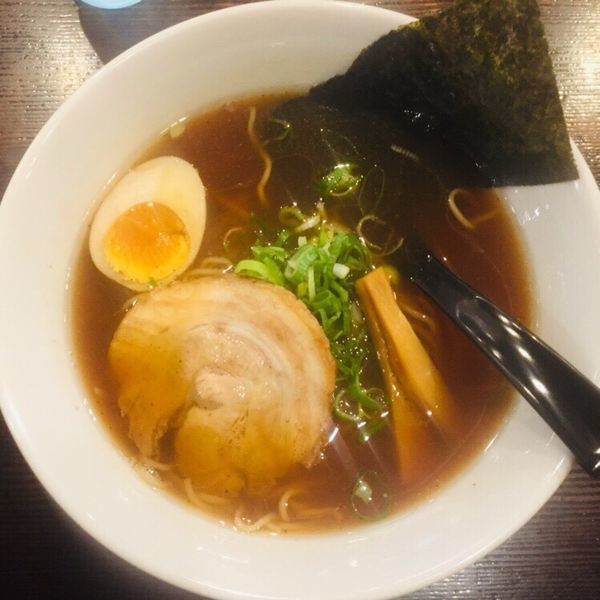 「和風魚介醤油 半麺 690」@つけ麺らーめん春樹 お台場店の写真